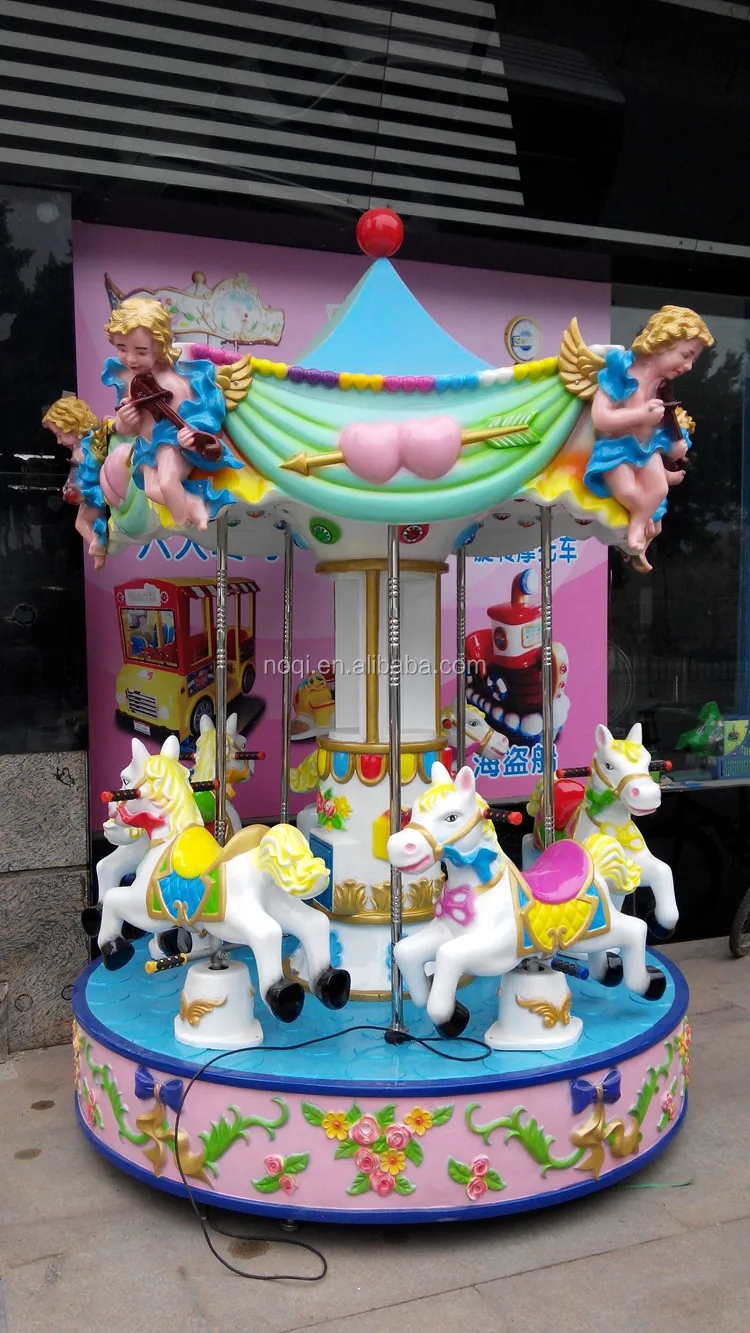 NQK-D10 2016 new design carousel kiddie ride carousel horses amusement ride kids coin operated game machine for amusement park