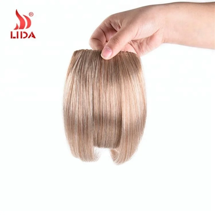 
Bangs Clip In light brown Curly Fringe China Supplier Hot Selling Synthetic bangs 
