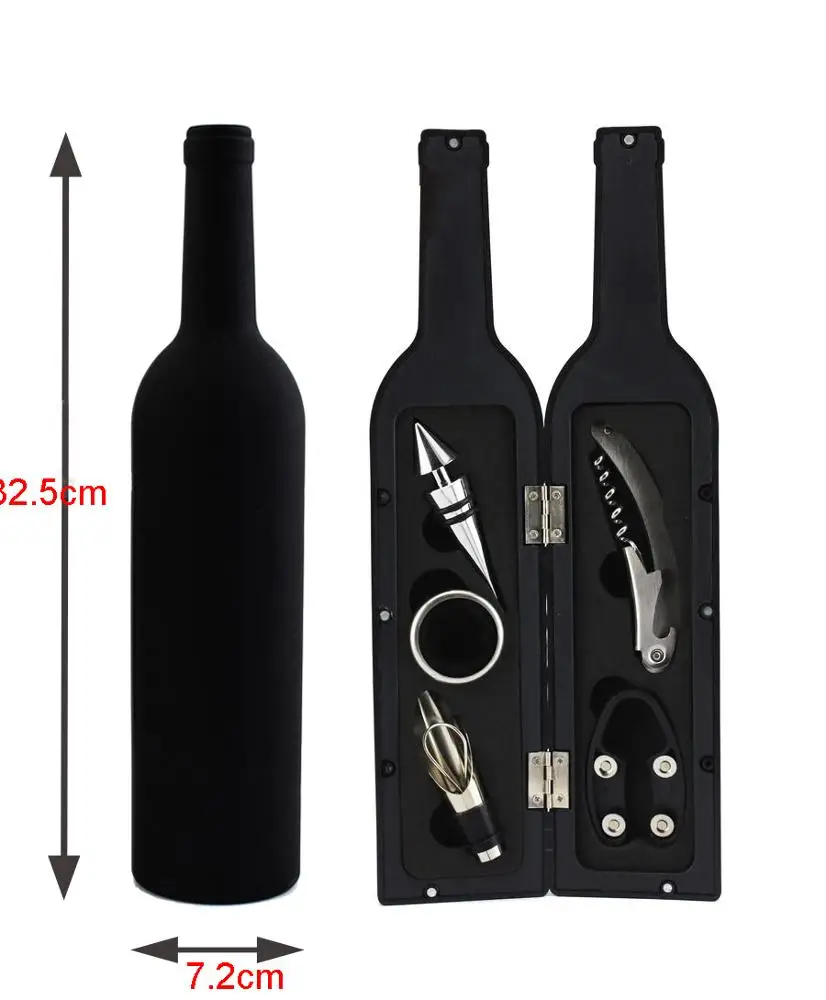 5piece stainless steel stand wine accessories gift set wine bottle opener gife set