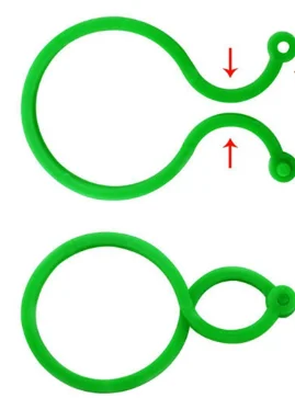 Green Reusable Adjustable Garden Plant Plastic Twist Ties, Cable Ties,Lock Ties