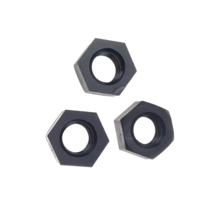 M3 Black nylon Hex Nuts PA 66 Standard Fastener DIN 934 for Bolt Screws