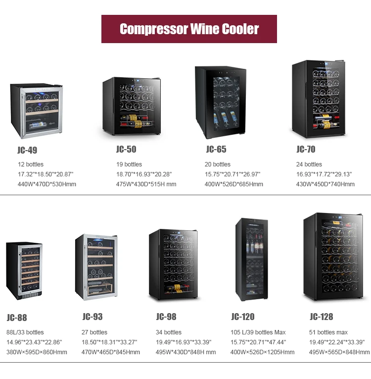 OEM Compressor Cooling 18 Bottle Wine Cooler, Portable Electric Wine Cooler, Wine Cellar Customized
