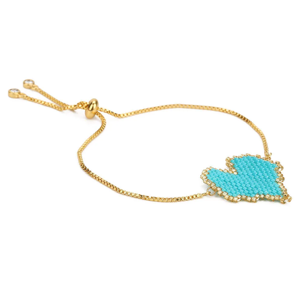 Hot Sale Ladies Miyuki Bracelet Seed Beads Braided Heart Pattern Bracelet Jewelry Chain Bracelets For Women Wholesale