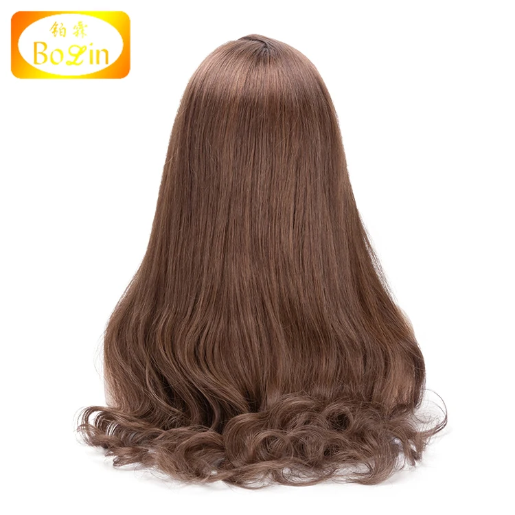 Wholesale Price 180 Density 10A Grade Brazilian Human Hair Wig Brown Color Swiss Lace Preplucked Lace Front Wig