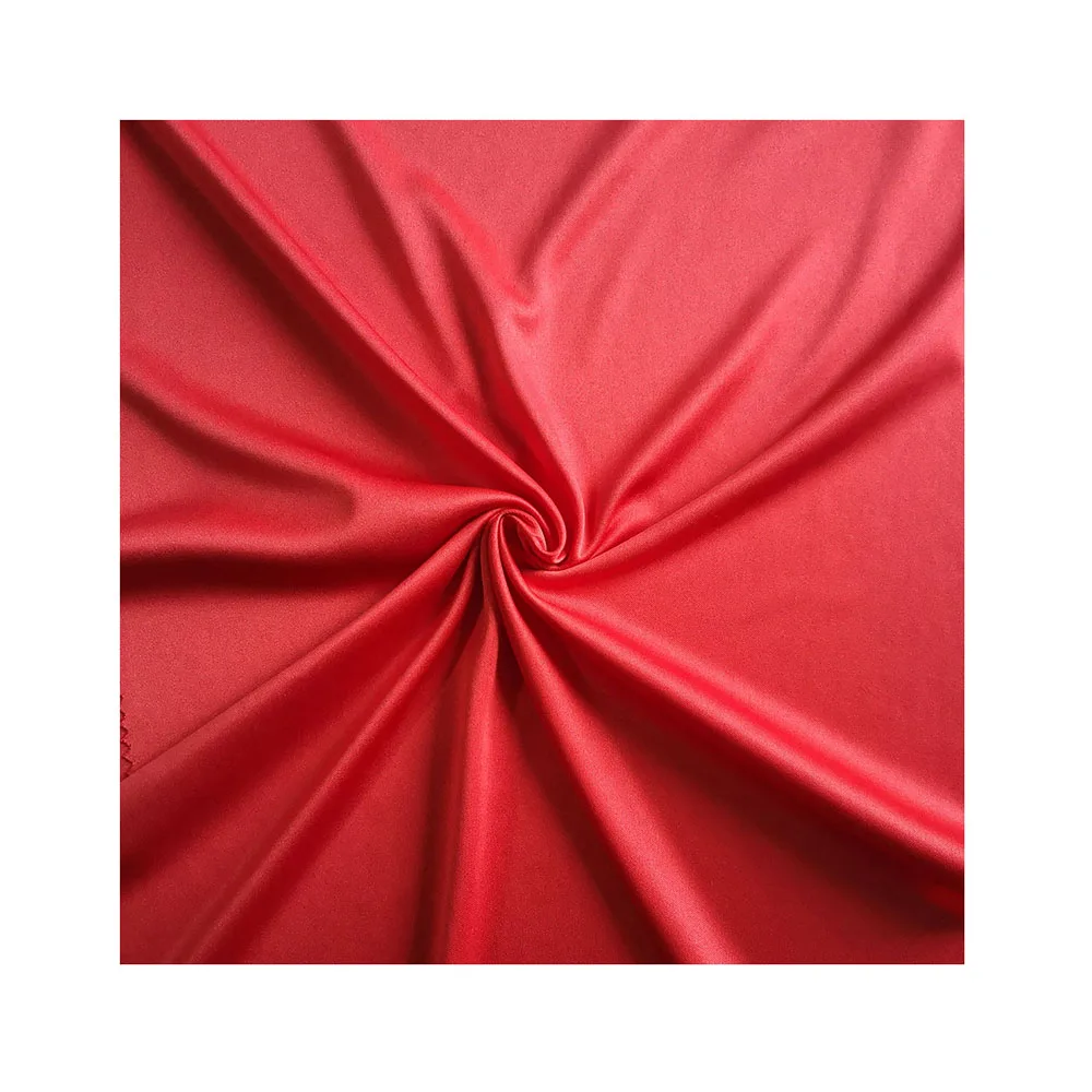 wholesale fabric microfiber plain dyed performance polyester shiny 50D interlock knitting fabric for knitwear free sample PS1Y13