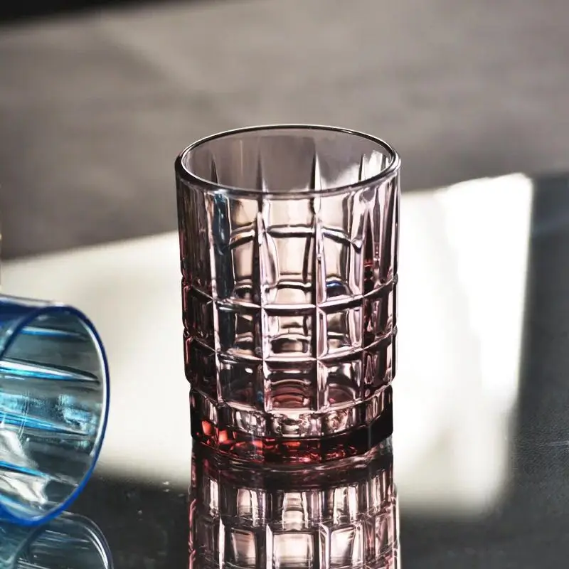 
Colorful Heat Resistant office water cups unique bar glassware for milkshakes amd juice 