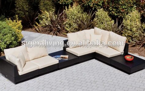2015 элегантные и удобные низкое сиденье сад углу секционные диван и кресла