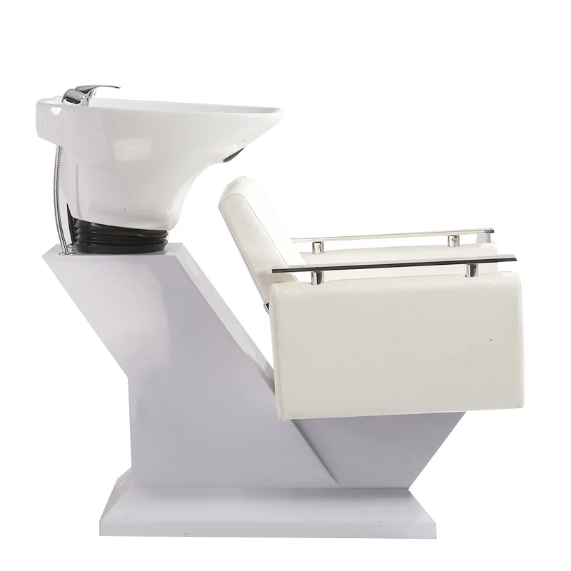 Shampoo Barber Backwash Chair Salon & Spa Ceramic Bowl Sink Unit Station Beauty Spa Salon Equipment