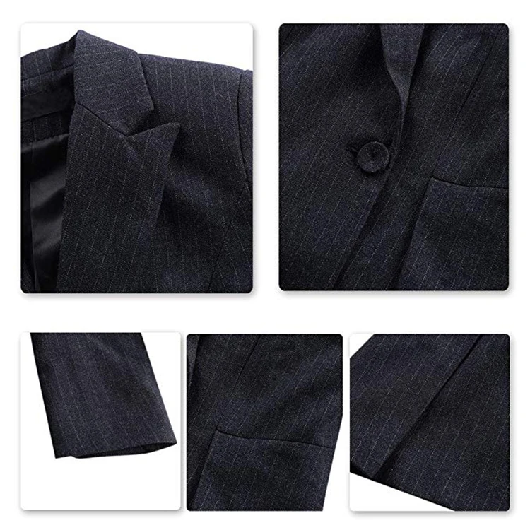 Custom Fashion Slim Fit Two Pieces Office Uniform Coat Pants Female Business Suit New Style Women Blazer Pant Set