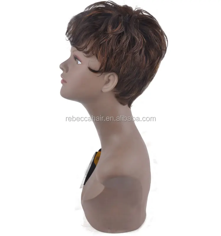 Rebecca Popular Cheap Short High Quality Human Hair Wig For Women in stock