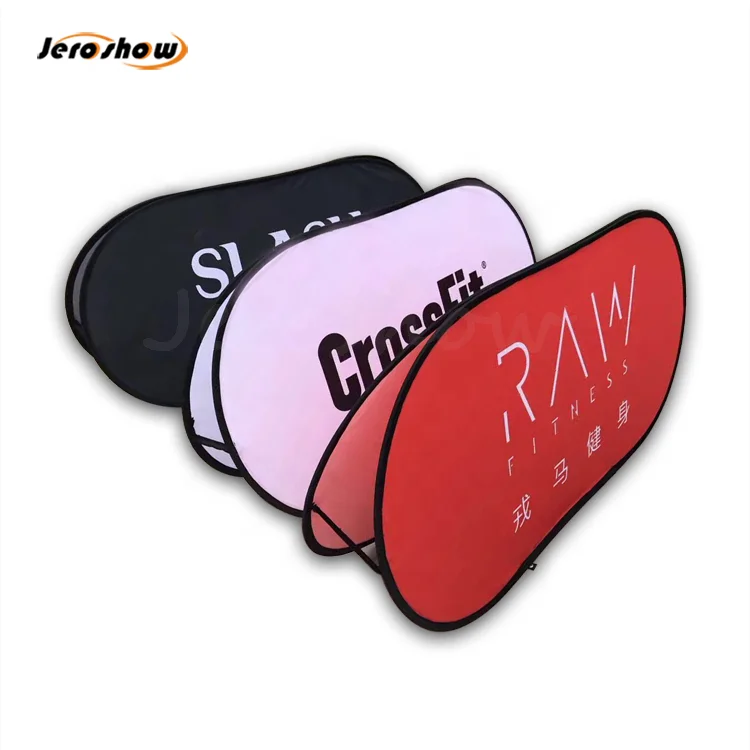 Outdoor Advertising Promotional Event Double Sided Polyester Fabric Print Folding Horizontal Pop Up A Frame Banner