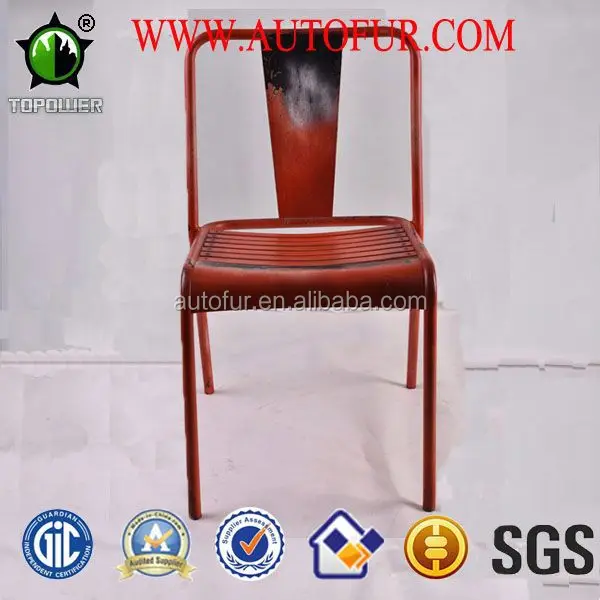 
Factory Price Old Effect Outdoor Furniture stackable Metal furniture chair 