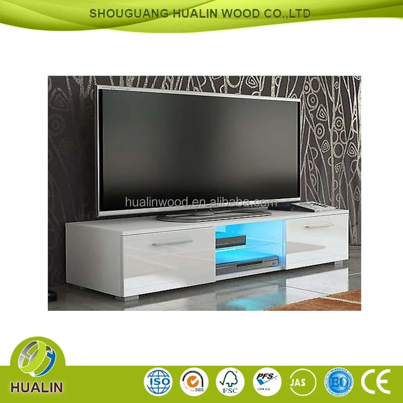 New Style Living Room Furniture Black High Gloss TV Stand Design