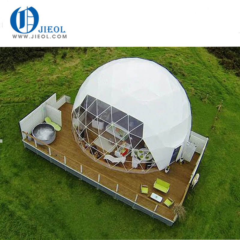 15 10 8m High Quality Luxury Geodesic Dome Hotel Family Camping Tent with waterproof and insulation layer uv and wind resistance
