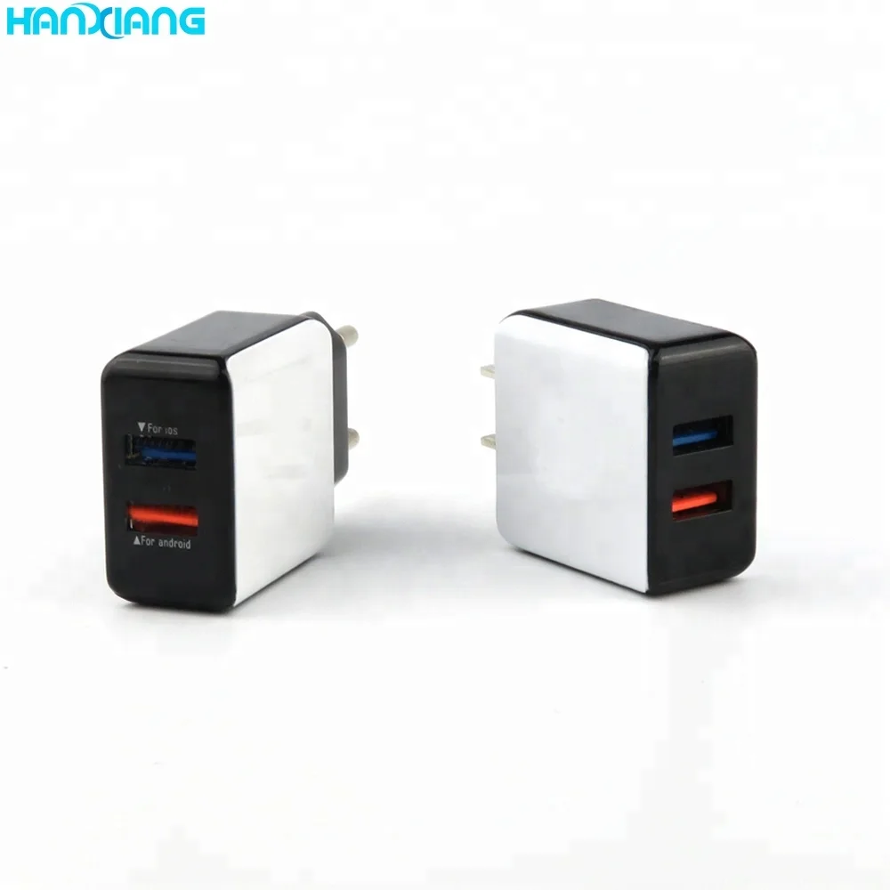 Phone Accessories Flat Mobile Phone Charger 2.1A 2 USB Port Plugs Travel Charger For Iphone