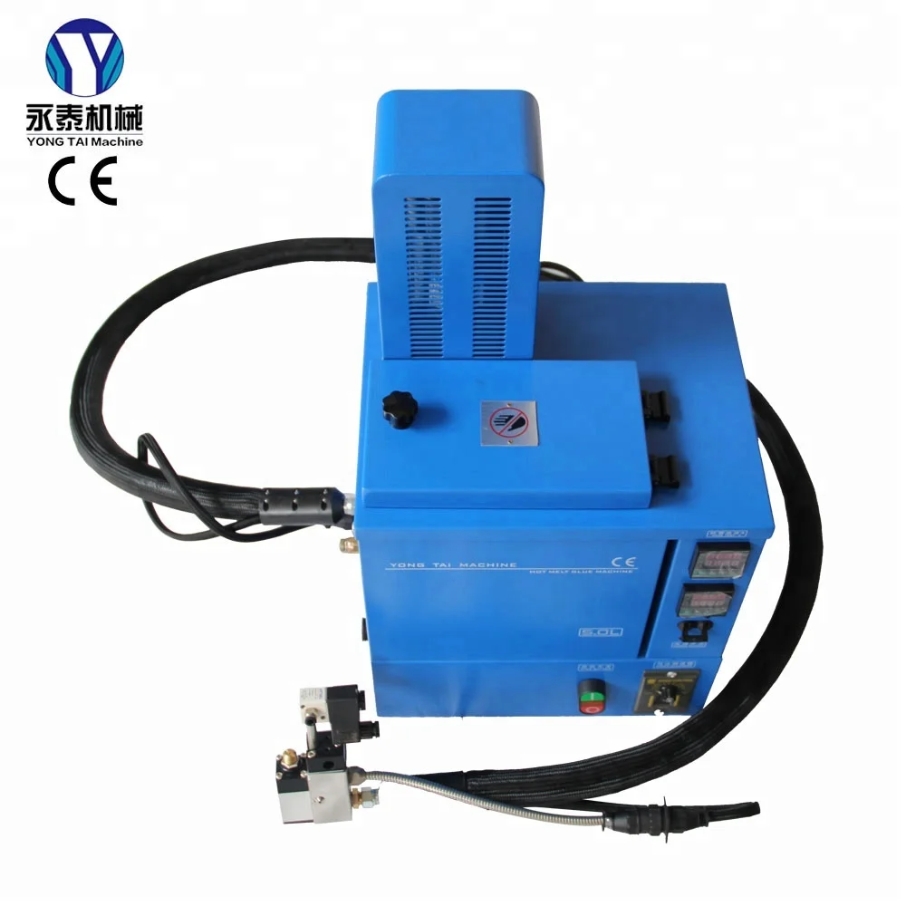 small capacity portable hot melt glue machine with hose and guns