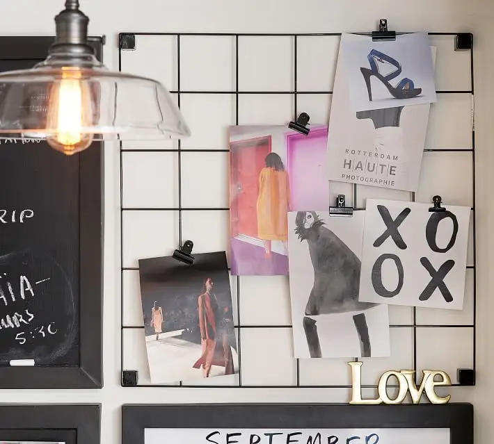 
Set of 4 Wooden Chalk board Cork board File Bin White board Daily Organization System 