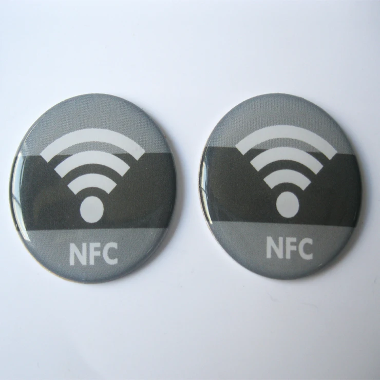 
Custom pet rescue QR code NTAG213 NTAG215 smart epoxy nfc tag RFID epoxy tag 