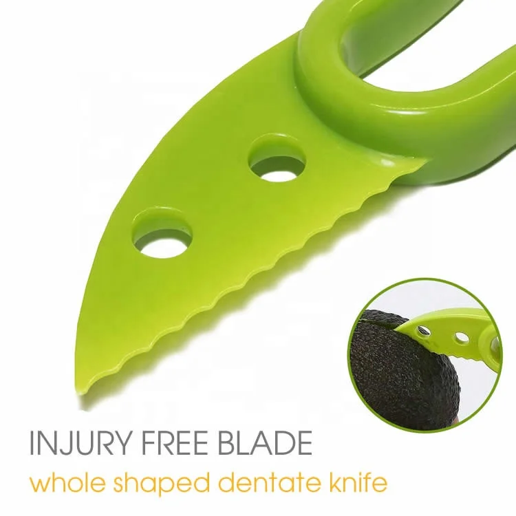 Wholesale kitchen gadgets 2021 multifunction manual kitchen fruit 3 In 1 avocado slicer cutter