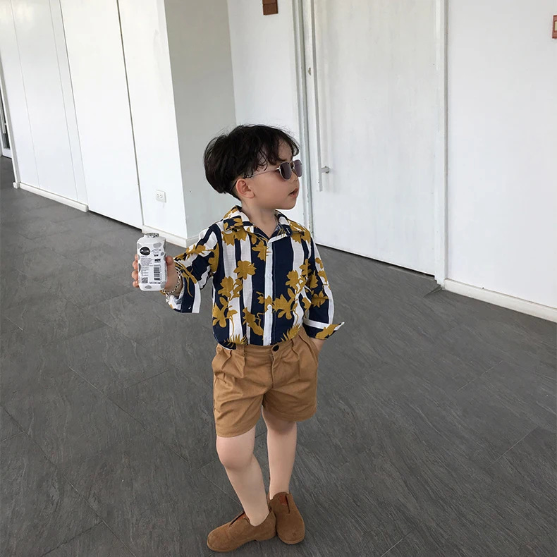 
2021 OEM Hot Selling Beachwear Kids Shirts Children Fashion Shirts For Boys Wholesale 