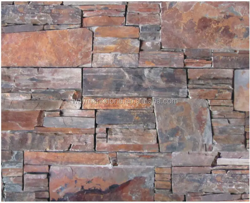
Natural Slate Stone Panel Wall Cladding with cement back CZ-N20 