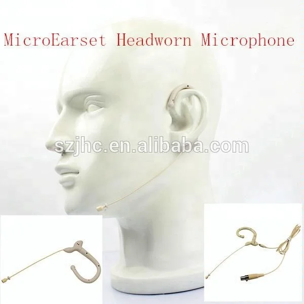
Single ear Headset Microphone with Wireless 3.5mm Screw Lock Plug 