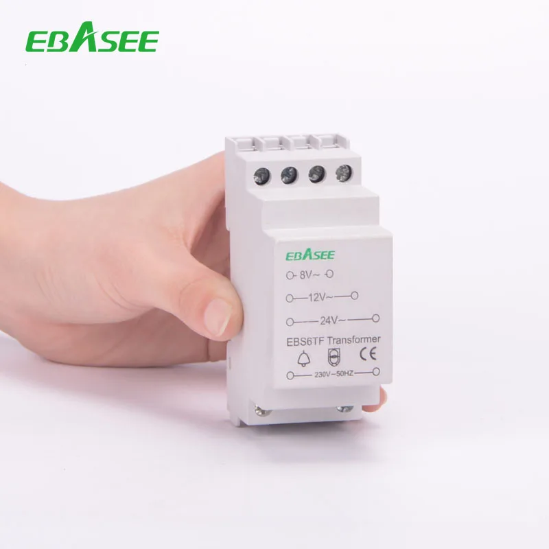 Low voltage Modular Din-rail type Output voltage 4V, 6V, 8V, 12V, 16V, 24V Electrical bell transformer