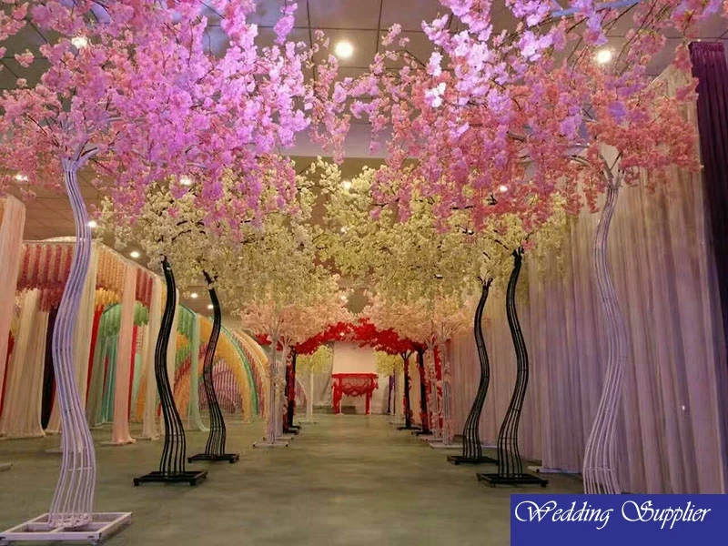 Розовое декоративное искусственное вишневое дерево PJ511 для помещений, распродажа