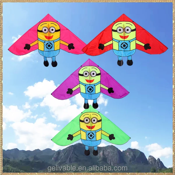 Chinese child flying kite with long tail