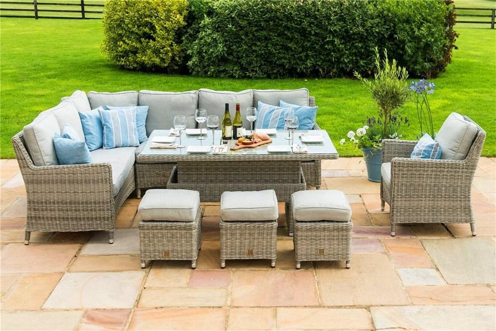 High Quality  Luxury Big Lots  Aluminum Modern Rattan Furniture Outdoor Furniture Garden Sofa Leisure sofa set furniture