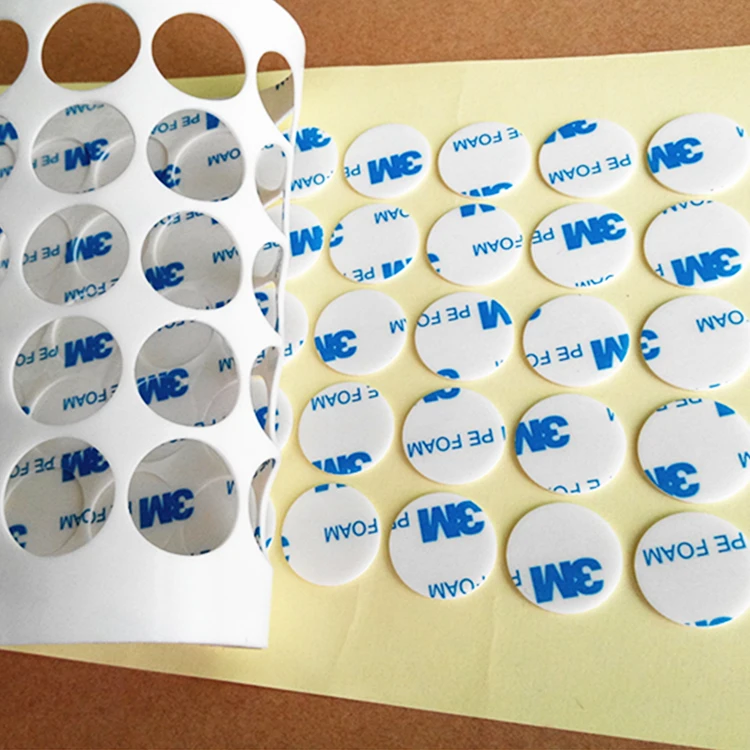 500pcs/lot ,30mm Round Adhesive Foam Tape 3M 1600T Double Faced Adhesive Tape