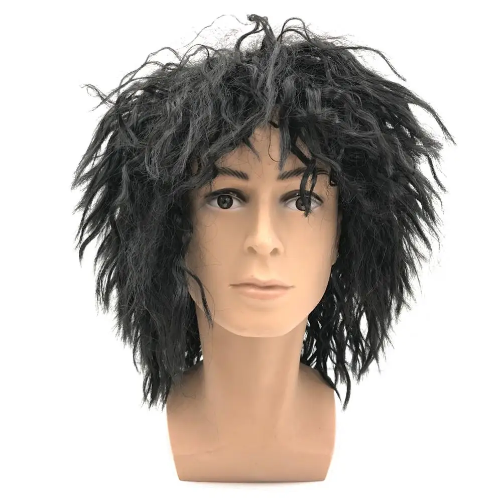 The Crooods Guy Black Synthetic Wig Heat Resistance Curly Cosplay Costume Party Beggar