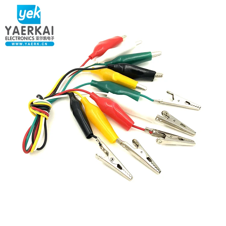 
China Good 10 Pcs 5 colors 35mm alligator clips test leads clip wires 