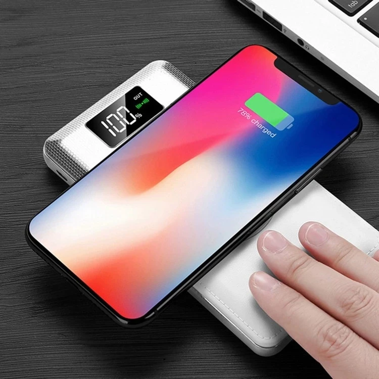 Qi 10W Wireless Charger Power Bank 10000mah 2 in 1 fast Wireless Charger Power Bank 20000mah for iPhone Xs max for Samsung S9