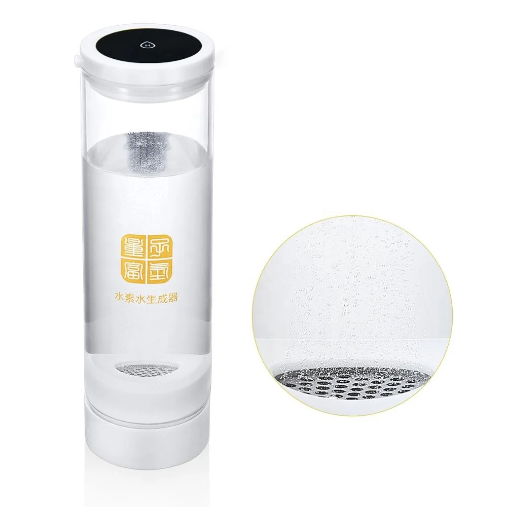 hydrogen water generator bottle glass water bottle korea sports water bottles Titanium platinum plate hydrogen oxygen separation