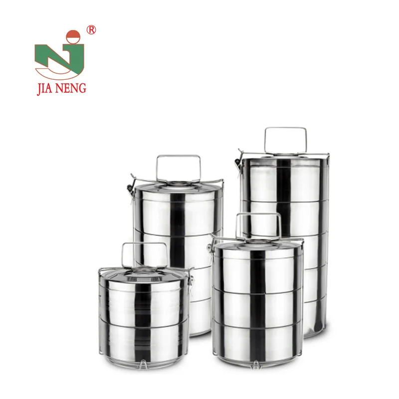 2/3/4/5 tier stainless steel indian tiffin carrier thermal lunch box