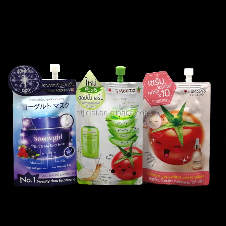 cosmetic sachet twist off spout