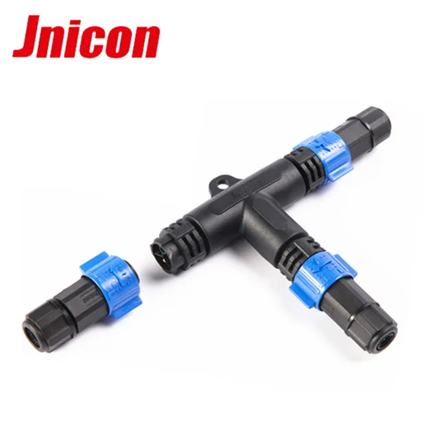 male and female connector m19 ip67 tee