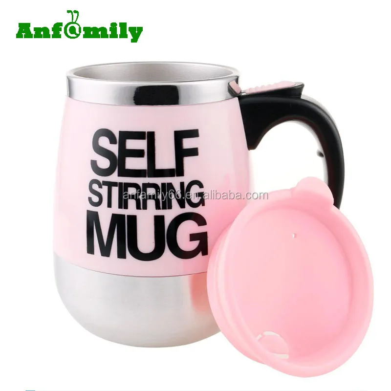 Automatic Plain Mixing Stainless Steel coffee Tea cup Self Stirring Mug