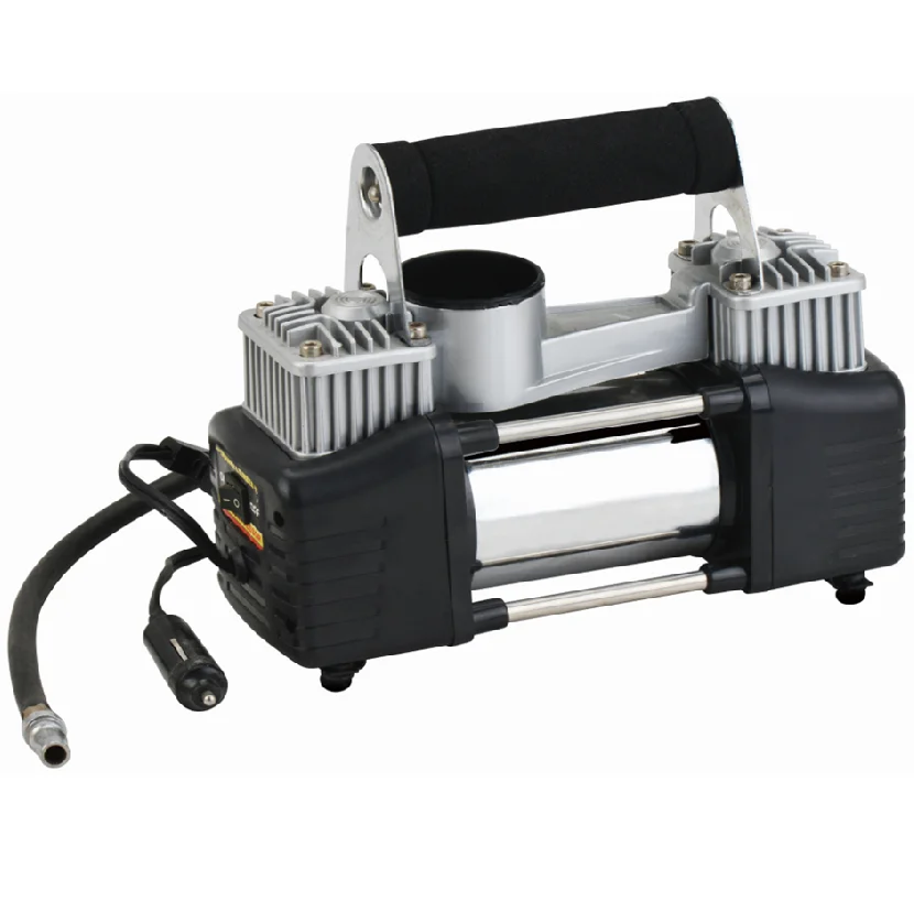 Tire Inflator Portable 12V DC Tire Air Compressor Pump 150 PSI and Portable Auto Tire Inflator with Gauge for Car Bicycles Ball