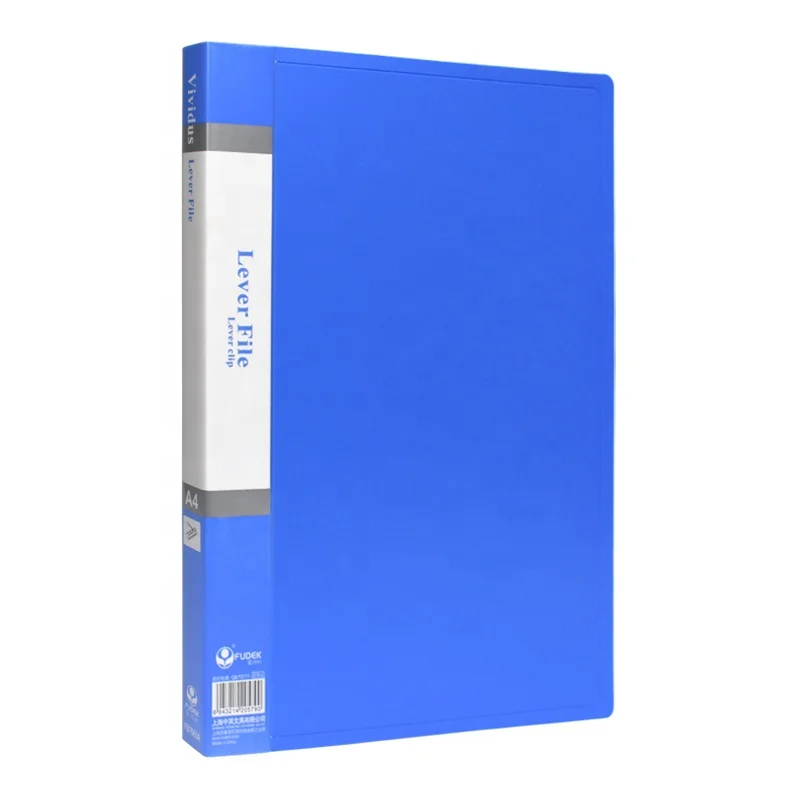 A4 size PP spring clips quality clip black color custom case shape plastic 3 ring binder file folder