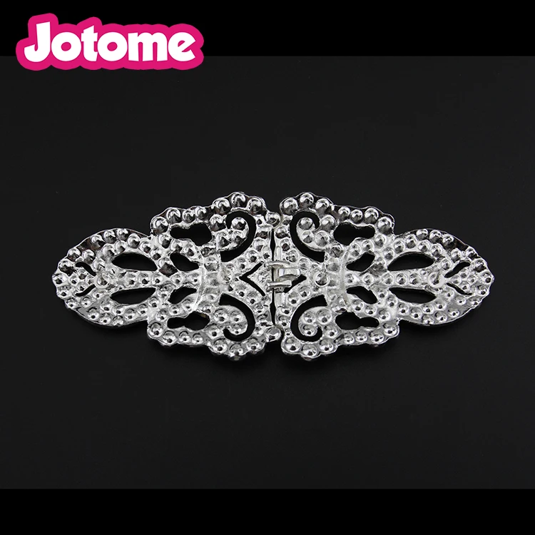 Rhinestone Slider Closure Clasp Brooch for Bouquet Sash Belt