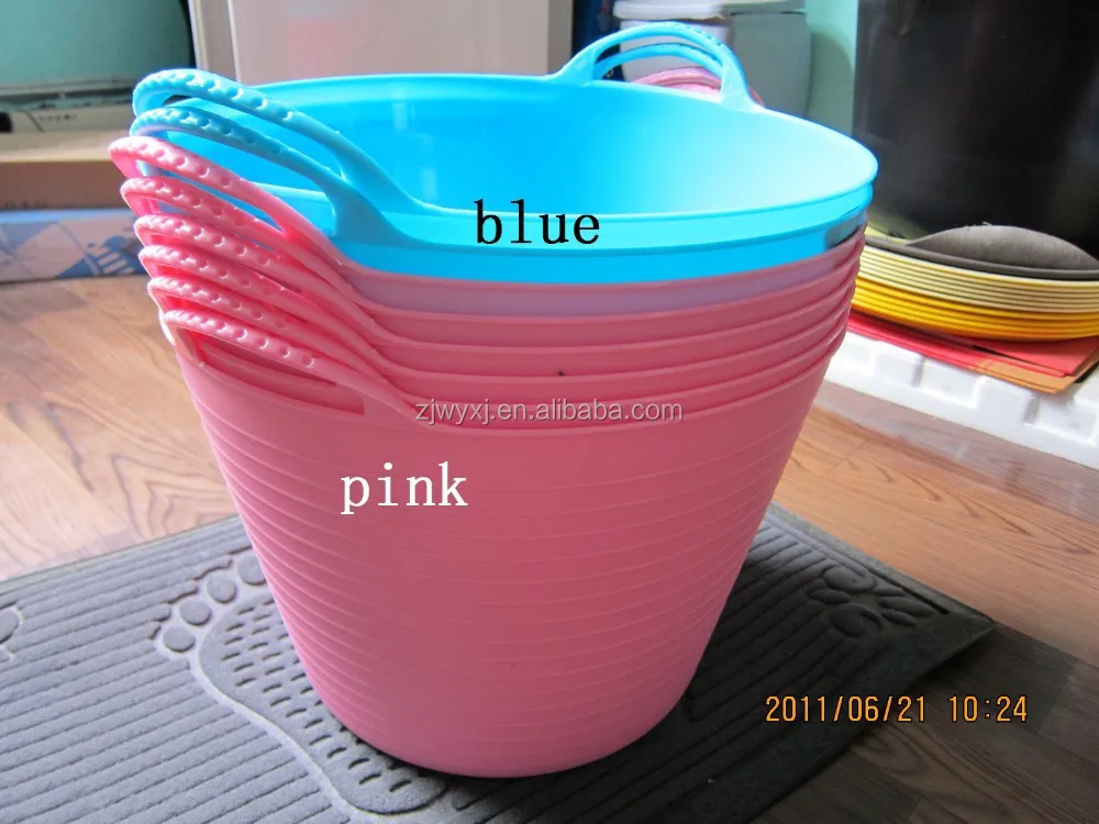Flexible PE storage buckets plastic basin Large plastic trough