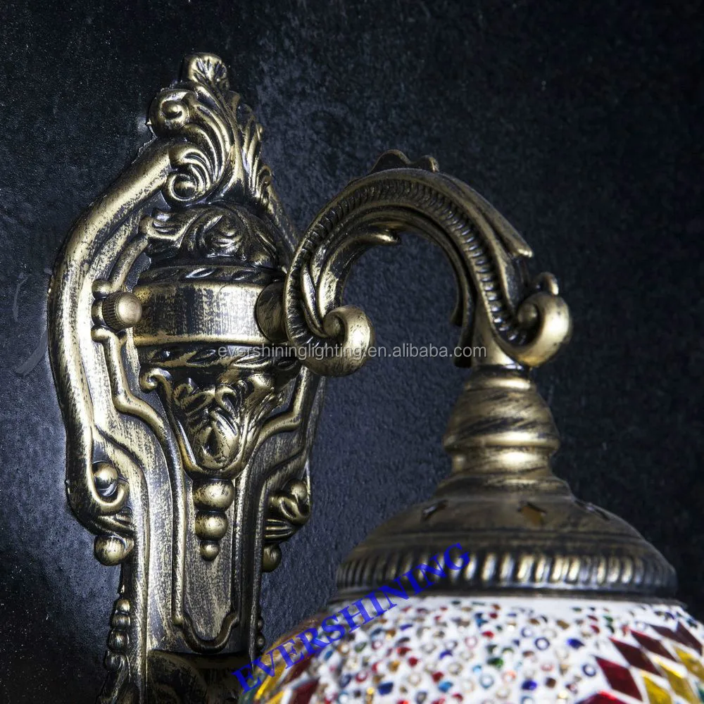 2019 NEW DESIGN GLASS MOSAIC CRAFT TURKISH WALL LAMPS Night Light Decorate Lamp Indoor Light YMA42601