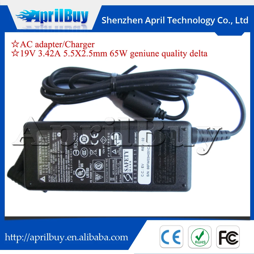 Оригинальный Дельта адаптер переменного тока 19v 3.42a 5,5x2,5 для asus нетбук