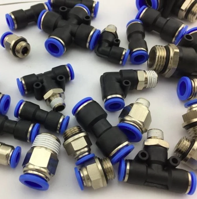 all kinds of pipes and fittings PZA4 O.D 4mm 4 way cross pneumatic union equal plastic tube connector