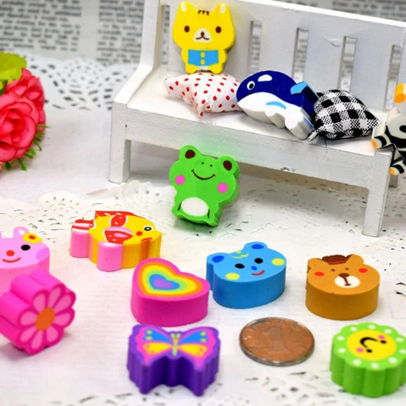 Promotion Stationary Animal Random Style Magic Student Rubber Pencil Eraser