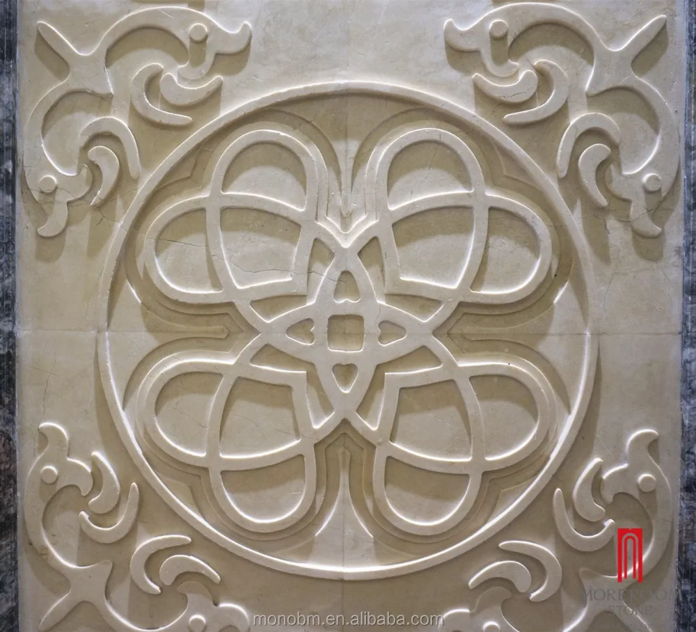 
Moreroom Stone Spain Crema marfil 3d marble cnc wall panels 