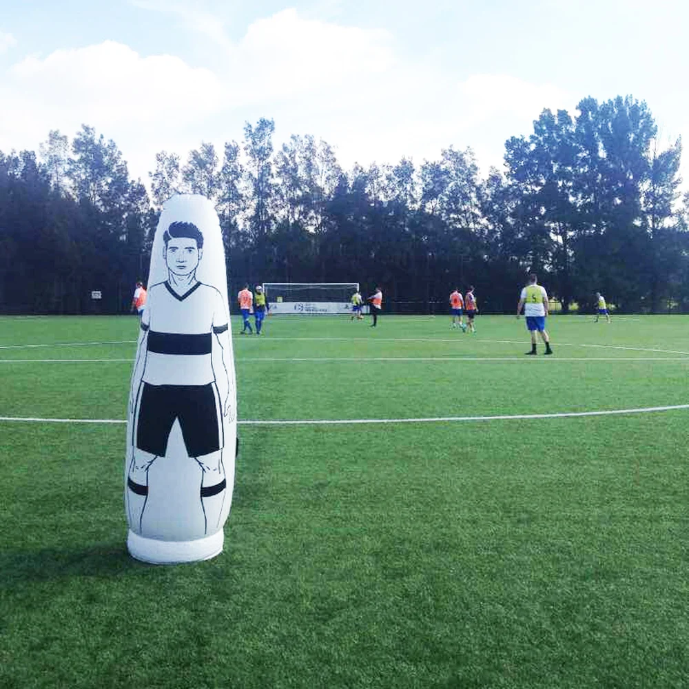 Hot sale PVC inflatable portable football dummy/goal keeper soccer training  dummy