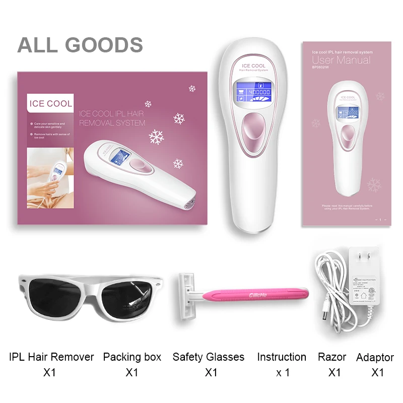 
Portable Touch Screen Home Use Mini IPL Laser Hair Removal with Quartz Flash Lamp 